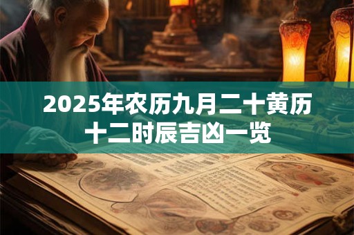2025年农历九月二十黄历十二时辰吉凶一览