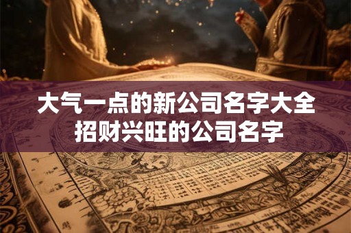 大气一点的新公司名字大全 招财兴旺的公司名字
