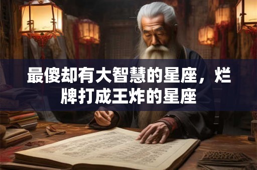 最傻却有大智慧的星座，烂牌打成王炸的星座