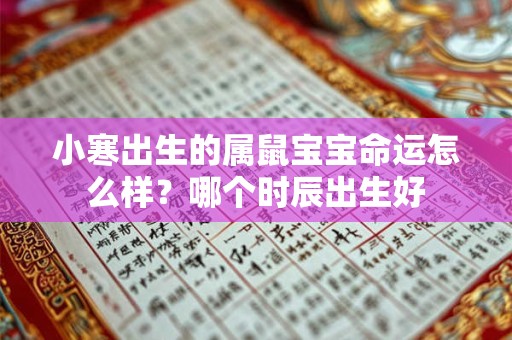 小寒出生的属鼠宝宝命运怎么样？哪个时辰出生好