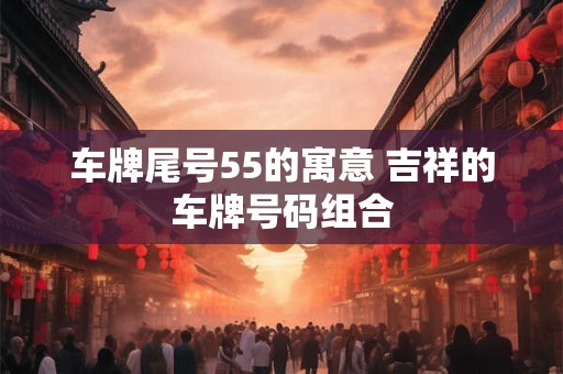 车牌尾号55的寓意 吉祥的车牌号码组合