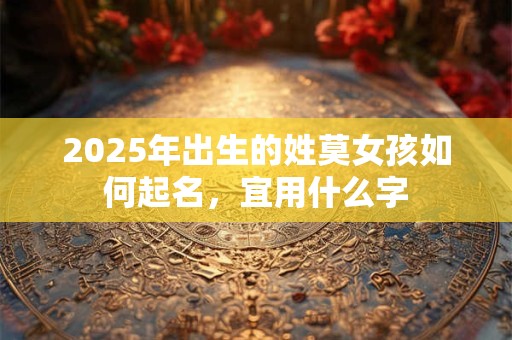 2025年出生的姓莫女孩如何起名，宜用什么字