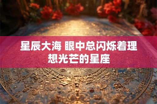 星辰大海 眼中总闪烁着理想光芒的星座