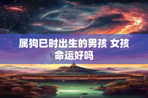 属狗巳时出生的男孩 女孩命运好吗