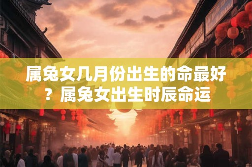 属兔女几月份出生的命最好？属兔女出生时辰命运