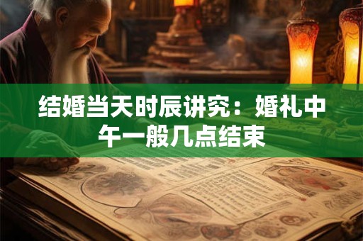结婚当天时辰讲究：婚礼中午一般几点结束
