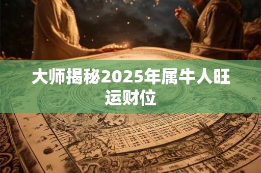 大师揭秘2025年属牛人旺运财位