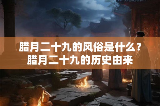 详细阅读:腊月二十九的风俗是什么?腊月二十九的历史由来 腊月二十九的风俗是什么?腊月二十九的历史由来