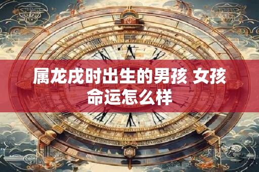 属龙戌时出生的男孩 女孩命运怎么样