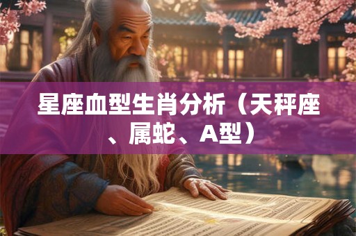 星座血型生肖分析（天秤座、属蛇、A型）