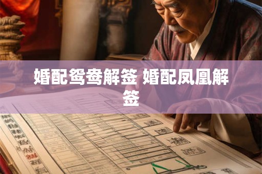 婚配鸳鸯解签 婚配凤凰解签