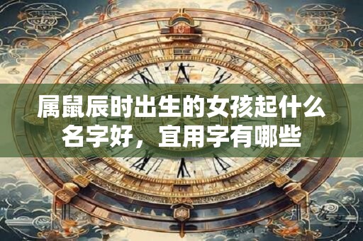 属鼠辰时出生的女孩起什么名字好，宜用字有哪些