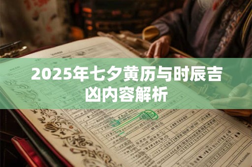 2025年七夕黄历与时辰吉凶内容解析
