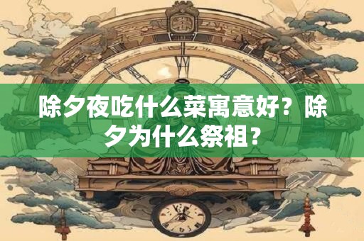 除夕夜吃什么菜寓意好？除夕为什么祭祖？