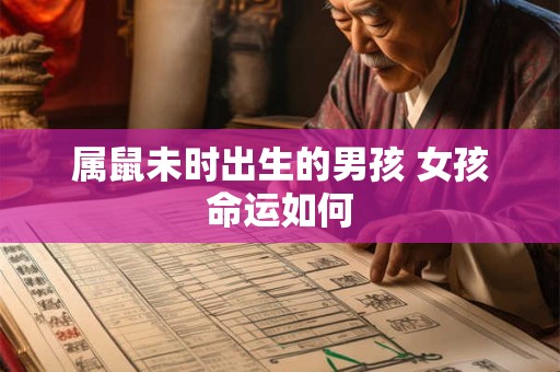 属鼠未时出生的男孩 女孩命运如何