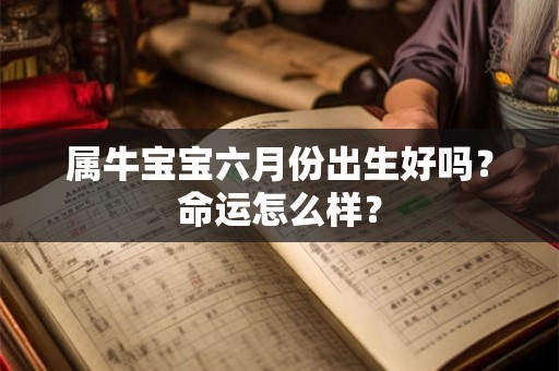 属牛宝宝六月份出生好吗？命运怎么样？