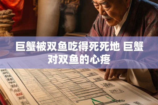巨蟹被双鱼吃得死死地 巨蟹对双鱼的心疼