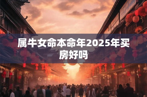 属牛女命本命年2025年买房好吗