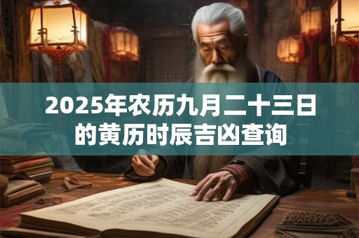 2025年农历九月二十三日的黄历时辰吉凶查询