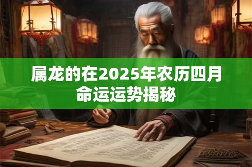 属龙的在2025年农历四月命运运势揭秘