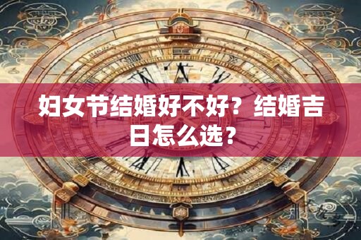 妇女节结婚好不好？结婚吉日怎么选？