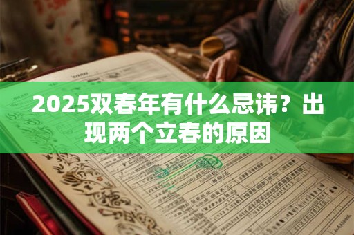 2025双春年有什么忌讳？出现两个立春的原因