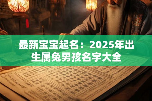 最新宝宝起名：2025年出生属兔男孩名字大全