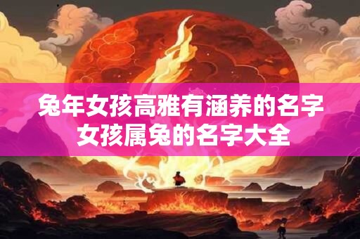 兔年女孩高雅有涵养的名字 女孩属兔的名字大全