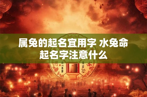 属兔的起名宜用字 水兔命起名字注意什么
