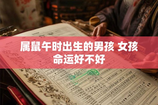 属鼠午时出生的男孩 女孩命运好不好