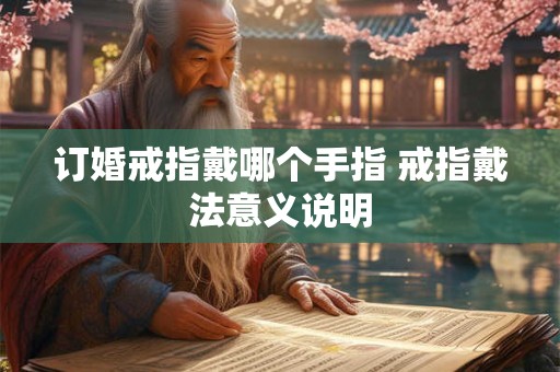 订婚戒指戴哪个手指 戒指戴法意义说明