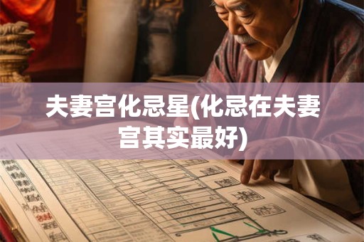 夫妻宫化忌星(化忌在夫妻宫其实最好)