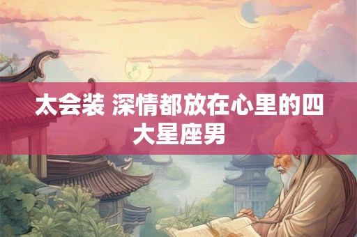 太会装 深情都放在心里的四大星座男