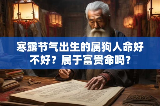 寒露节气出生的属狗人命好不好？属于富贵命吗？