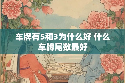 车牌有5和3为什么好 什么车牌尾数最好