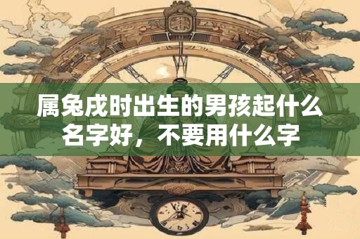 属兔戌时出生的男孩起什么名字好，不要用什么字