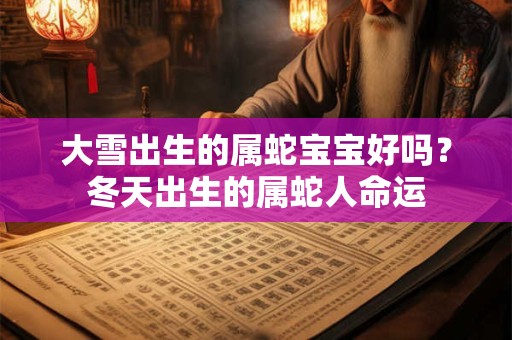 大雪出生的属蛇宝宝好吗？冬天出生的属蛇人命运