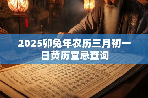 2025卯兔年农历三月初一日黄历宜忌查询