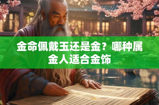 金命佩戴玉还是金？哪种属金人适合金饰