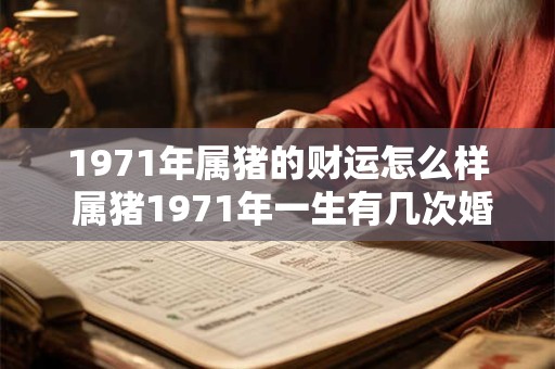 1971年属猪的财运怎么样 属猪1971年一生有几次婚姻