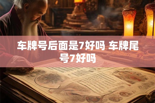 车牌号后面是7好吗 车牌尾号7好吗