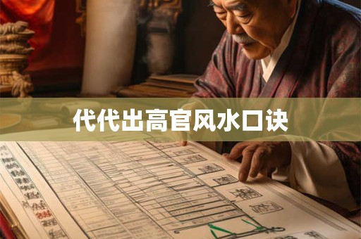 代代出高官风水口诀