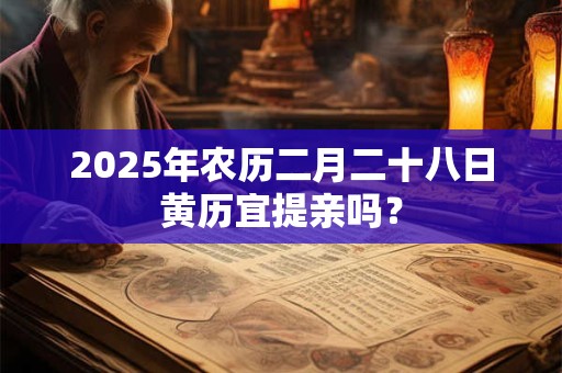 2025年农历二月二十八日黄历宜提亲吗？