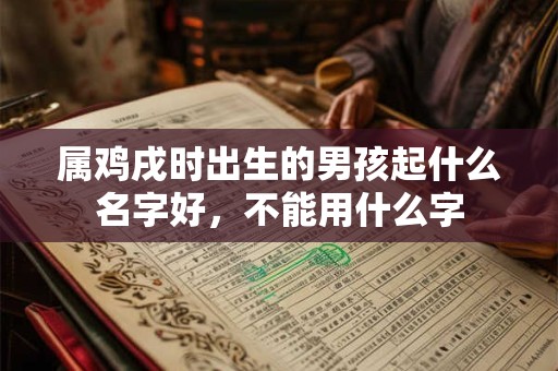属鸡戌时出生的男孩起什么名字好，不能用什么字