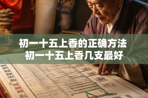 初一十五上香的正确方法 初一十五上香几支最好