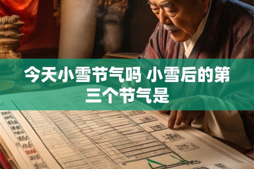 今天小雪节气吗 小雪后的第三个节气是