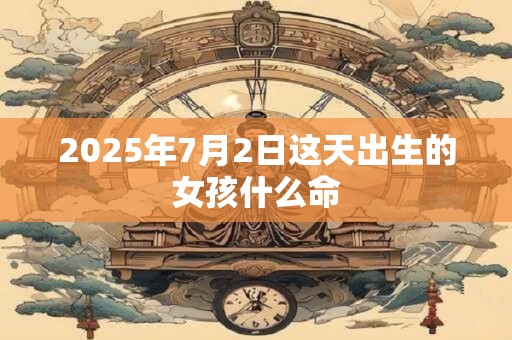 2025年7月2日这天出生的女孩什么命