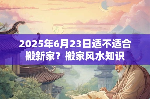2025年6月23日适不适合搬新家？搬家风水知识