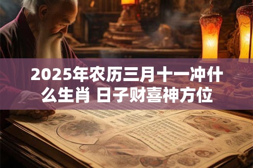 2025年农历三月十一冲什么生肖 日子财喜神方位