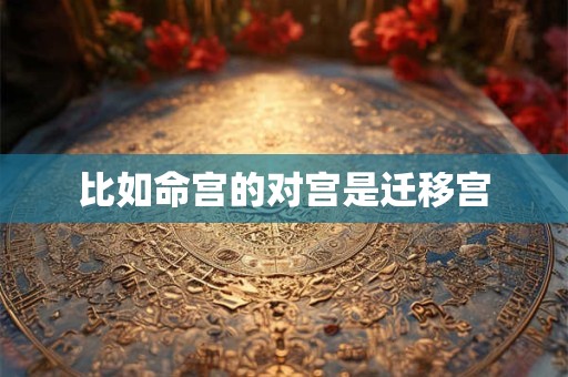 比如命宫的对宫是迁移宫